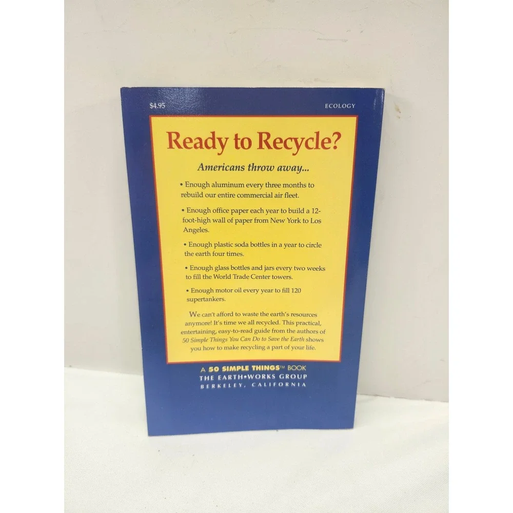 Vintage 1990 The Recycler's Handbook Earth Works Group First Edition Ecology